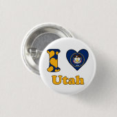 I Liebe Utah Button (Vorne & Hinten)
