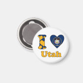 I Liebe Utah Magnet (Vorderseite/Rückseite)