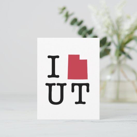 I Liebe Utah Postkarte (Stehend Vorderseite)