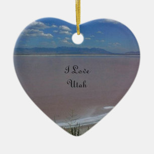 I Liebe-Utah-Salz-Ebenen Keramikornament