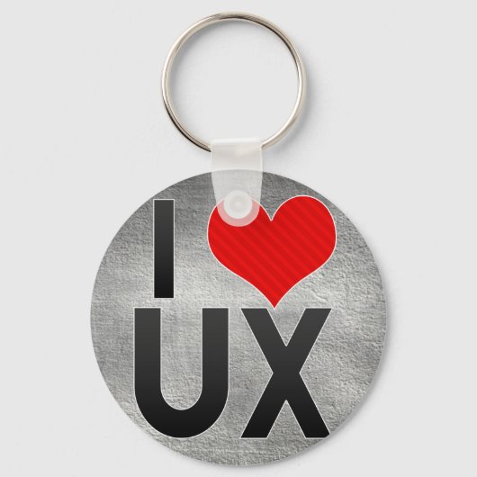 I Liebe UX Schlüsselanhänger (Vorderseite)