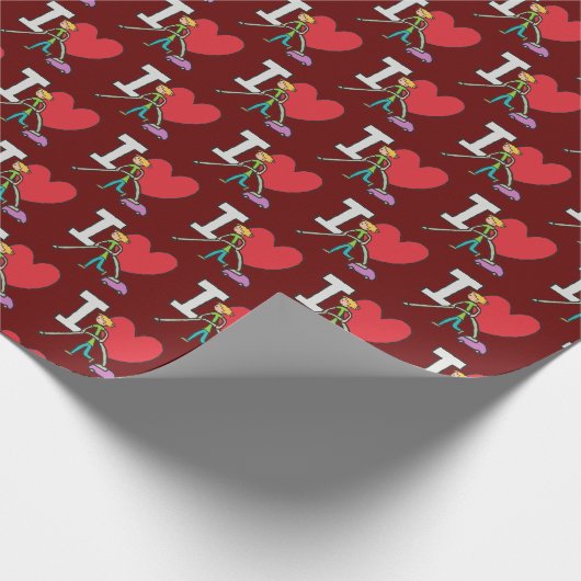 I Liebe Vacuuming Geschenkpapier (Ecke)