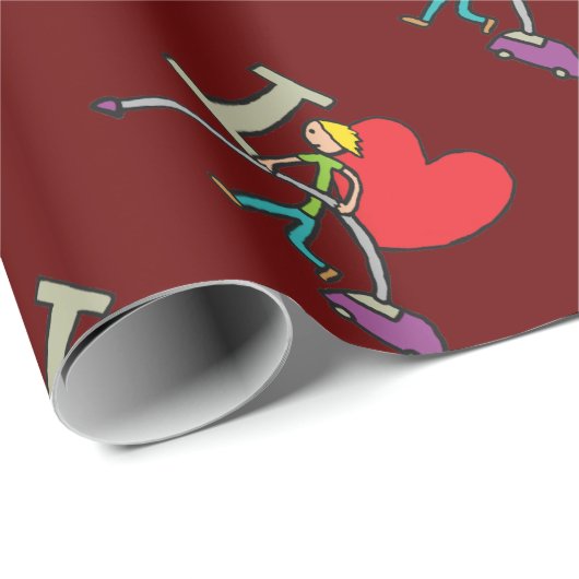 I Liebe Vacuuming Geschenkpapier (Rolleneckpunkt)