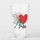 I Liebe Vacuuming Glas (Rückseite)