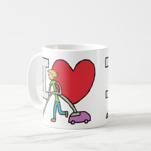 I Liebe Vacuuming Kaffeetasse (Vorderseite Links)