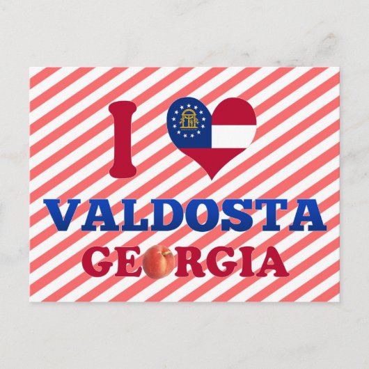 I Liebe Valdosta, Georgien Postkarte (Vorderseite)