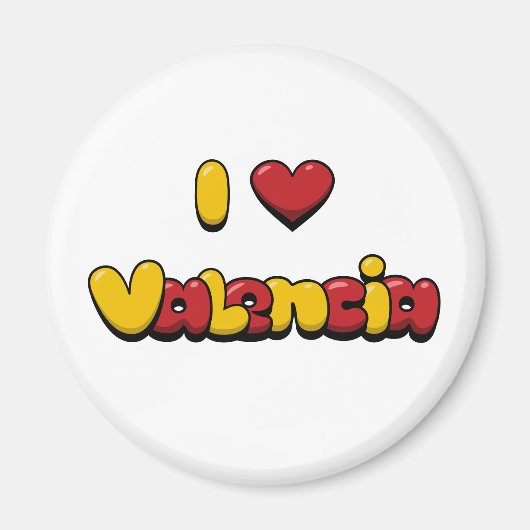 I Liebe Valencia Magnet (Vorne)