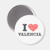 I Liebe Valencia Magnet (Vorderseite/Rückseite)