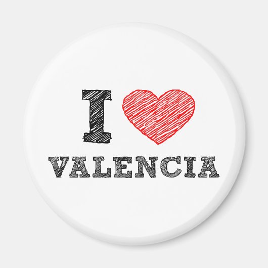 I Liebe Valencia Magnet (Vorne)