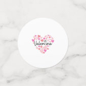 I Liebe Valentina Konfetti (Klein Vorderseite)