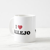 I Liebe Vallejo Kalifornien Kaffeetasse (Vorderseite Links)