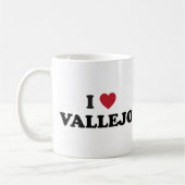 I Liebe Vallejo Kalifornien Kaffeetasse (Links)
