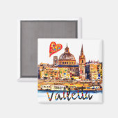 I Liebe Valletta Magnet (Vorderseite/Rückseite)