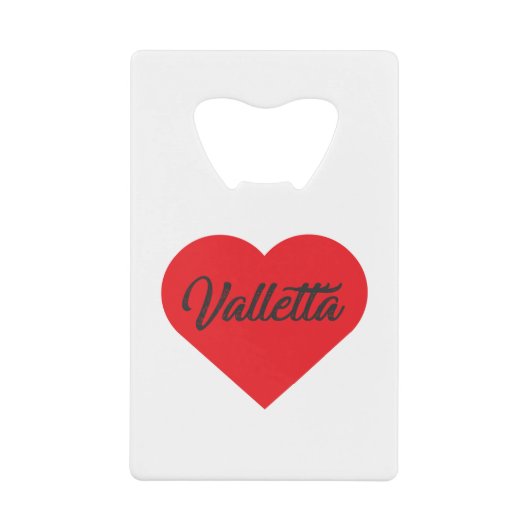 I Liebe Valletta - Malta Geldbeutel Flaschenöffner (Vorderseite)