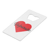 I Liebe Valparaiso - Chile Geldbeutel Flaschenöffner (Rückseite Schrägansicht)