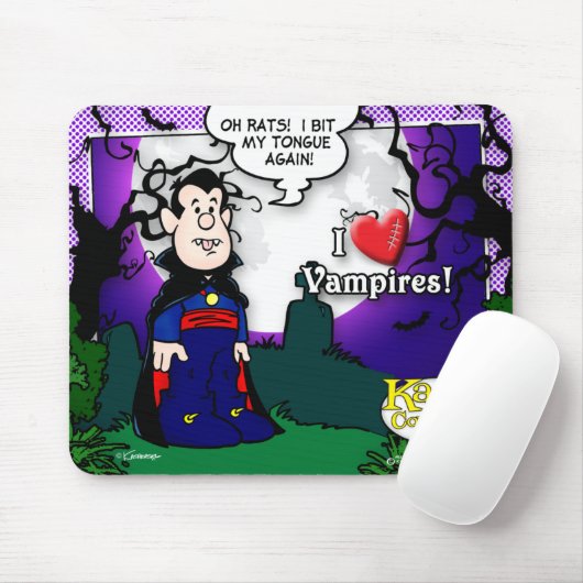 I Liebe Vampires Mousepad (Mit Mouse)