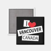 I Liebe Vancouver Canada Magnet (Vorderseite/Rückseite)