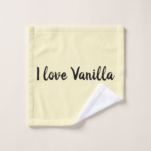 I Liebe Vanilla Chocolate Erdbeeren Eis Creme Badhandtuch Set (Waschlappen)