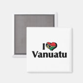 I Liebe Vanuatu Flag Magnet (Vorderseite/Rückseite)