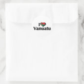 I Liebe Vanuatu Flag Runder Aufkleber (Tasche)