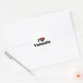 I Liebe Vanuatu Flag Runder Aufkleber (Umschlag)