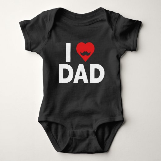 I LIEBE VATER BABY STRAMPLER (Vorderseite)