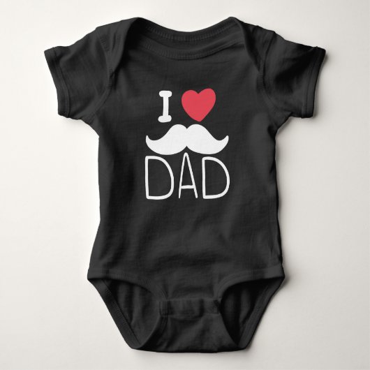 I LIEBE VATER BABY STRAMPLER (Vorderseite)