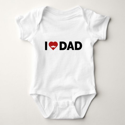 I LIEBE VATER BABY STRAMPLER (Vorderseite)