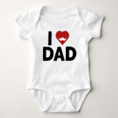 I LIEBE VATER BABY STRAMPLER (Vorderseite)