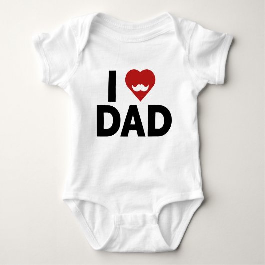 I LIEBE VATER BABY STRAMPLER (Vorderseite)