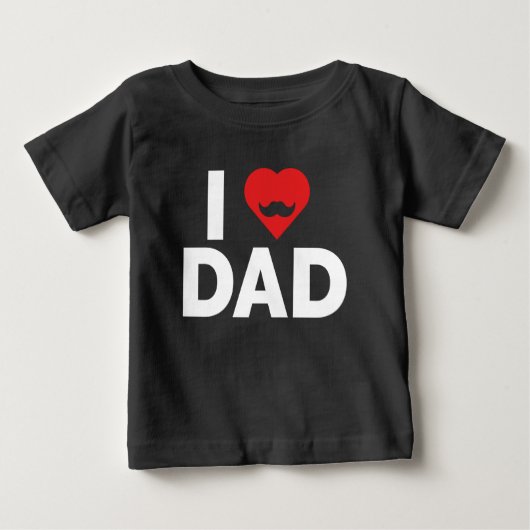 I LIEBE VATER BABY T-SHIRT (Vorderseite)