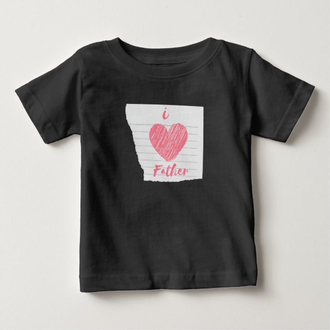 i Liebe Vater Baby T-shirt (Vorderseite)
