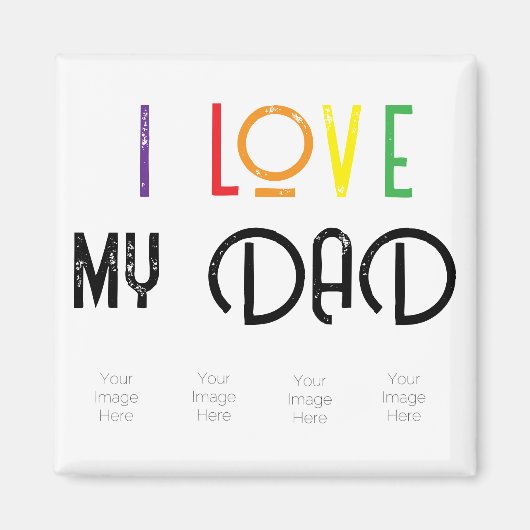 i Liebe Vater Foto Magnet (Vorne)