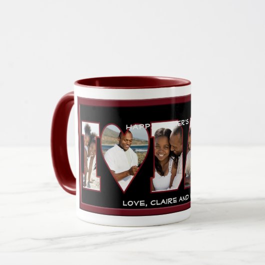 I Liebe-Vater-Foto-Tasse Tasse (Vorderseite Links)