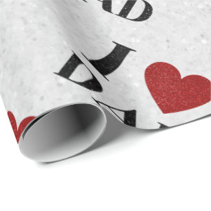 I Liebe Vater Glitzer Geschenkpapier