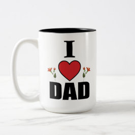 I Liebe Vater Herbst und Flourthema Geschenk Vater Zweifarbige Tasse