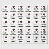 I Liebe Vater Mustache Geschenkpapier (Flach)