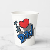 I LIEBE VATER PAPPBECHER (Vorderseite)