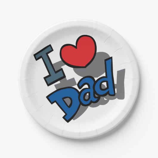 I LIEBE VATER PAPPTELLER (Vorderseite)