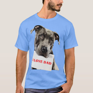 I Liebe Vater Pitbull T-Shirt