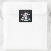 I LIEBE VATER QUADRATISCHER AUFKLEBER (Tasche)
