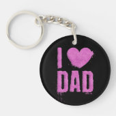 I Liebe Vater Rosa Glitzer Typografie | SCHLÜSSELA Schlüsselanhänger (Vorderseite)