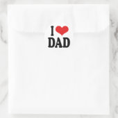 I LIEBE VATER RUNDER AUFKLEBER (Tasche)
