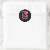I LIEBE VATER RUNDER AUFKLEBER (Tasche)