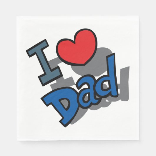 I LIEBE VATER SERVIETTE (Vorderseite)