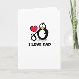 I Liebe-Vaterpenguin-Herz Karte