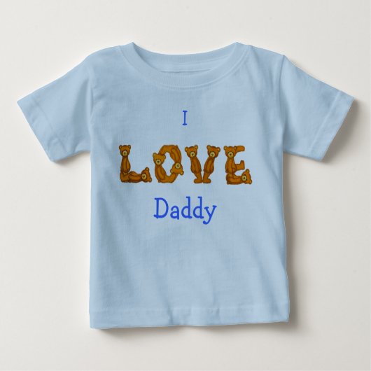 I Liebe-Vati-Baby Shirt~Teddy Baby T-shirt (Vorderseite)