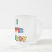 I Liebe-Vati-T-Shirts und Geschenke Mattglastasse (VorderseiteRechts)
