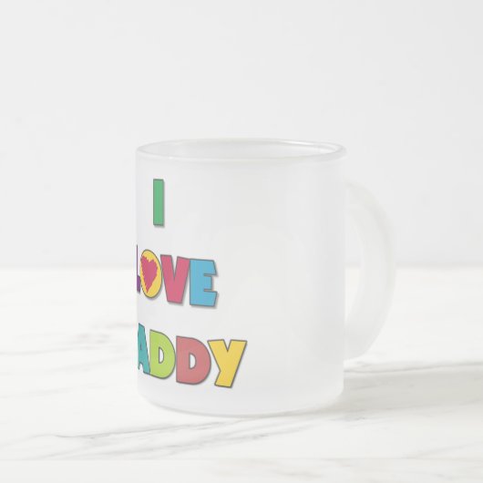 I Liebe-Vati-T-Shirts und Geschenke Mattglastasse (VorderseiteRechts)