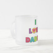 I Liebe-Vati-T-Shirts und Geschenke Mattglastasse (Vorderseite Links)